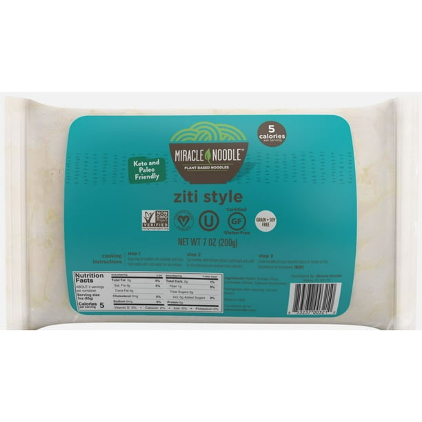 Miracle Noodle Shirataki Pasta, Ziti, 7 Oz, 6 Pack