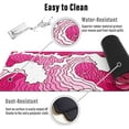 thumbnail image 6 of Minimalist Japanese Wave Extended Gaming Computer Mouse Pad, Cute Anime Mouse Pad for Desk, Kawaii Pink Desk Mat for Keyboard and Mouse, Pink, 31.5 x 11.8 x 0.12 inches, 6 of 6