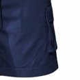 thumbnail image 7 of Men's 100% Cotton Work 2 Piece Outfit Set, Short Sleeve Snap Button Shirt with Double Pockets & Drawstring Cargo Shorts with Multi Pockets, Casual Outdoor Workwear Navy, 7 of 7