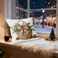 thumbnail image 5 of Christmas Pillow Cover Set - Reversible Linen-Look Holiday Decor 18x18", Farmhouse Rustic Throw Pillow Covers, Machine Washable Sofa Decor, Gift Ready Packaging, 5 of 6