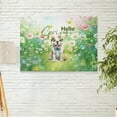 thumbnail image 2 of Bulldog Hello Spring Time Flower Floral Nature Horizontal Matte Canvas Poster Dog Lover Gifts Idea Wall Art Home Decor - 02031, 2 of 5