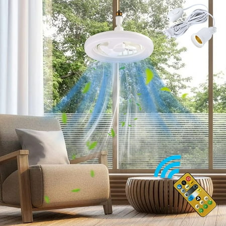 

Ceiling Fan With Lights Enclosed Low Fan Ceiling With Fan Hidden Electric Fan Delier Extension Cord With E27 Screw Lamp