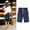 Navy, variant on Rezuofi 1 Pcs Linen Shorts for Women Summer Casual Capri Pants Plus Size Knee Length Bermuda Shorts Beach Shorts with Pockets