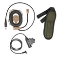thumbnail image 1 of Auriculares militares HD01 con radio bidireccional y PTT U94, compatibles con Yaese VX-3RBrown, 1 of 14