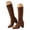Coffee, variant on PFWOWB Women's Faux Suede Knee High Boots with Square Toe, Side Zipper and Chunky Block Heel (Coffee,7)