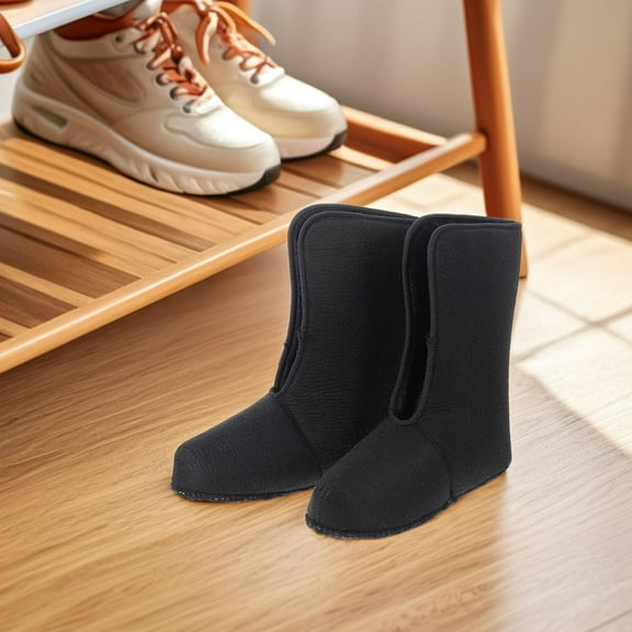 LOLIPPYY 1Pair Black Winter Boot Liners with Thick Insulated Padding for Outdoor Activities