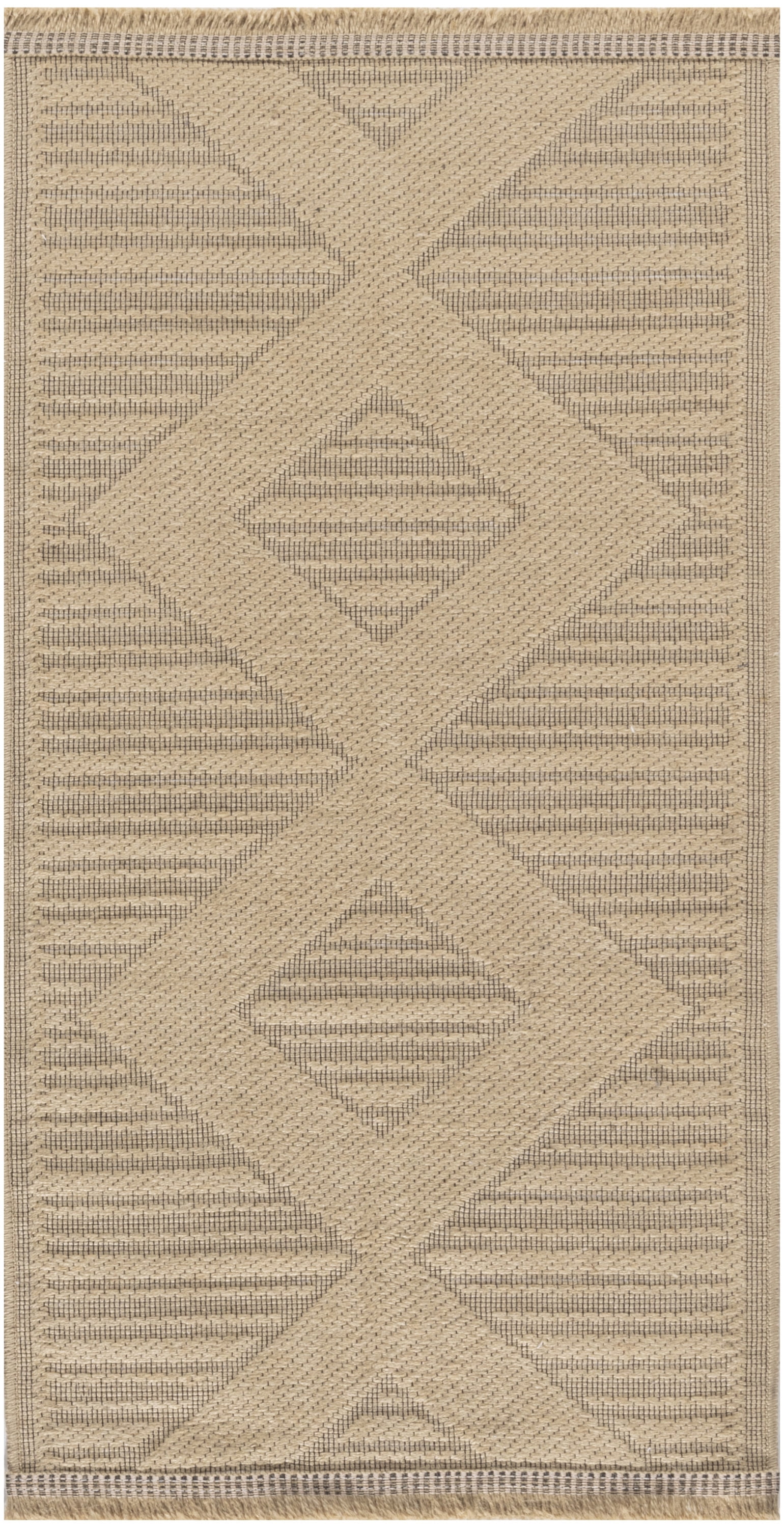 Nourison Washable Organic Geometric Natural Beige 2' x 4' Area Rug (2x4)