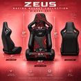 Ryujin Collection Red Dragon Reclinable Adjustable Racing Bucket Seat ...