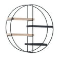thumbnail image 6 of Linon Lester Round 4-Shelf Wall Storage, Black Iron Frame with Gray Wash Finish, 6 of 11