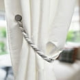 thumbnail image 2 of Magnetic Braided Cord Curtain Tieback – Durable Woven Design for Easy Use – Gray, 2 of 7
