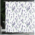 thumbnail image 4 of Ambesonne Lavender Shower Curtain, Watercolor Art Plant, 69"Wx75"L, Violet Green, 4 of 5