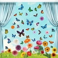 thumbnail image 2 of Pegatinas electrostáticas para ventanas, simulación de flores y mariposas, pegatinas decorativas para ventanas, puertas y vidrios, 2 of 3