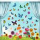 thumbnail image 2 of Pegatinas electrostáticas para ventanas, simulación de flores y mariposas, pegatinas decorativas para ventanas, puertas y vidrios, 2 of 3