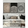 thumbnail image 3 of SHENIFY Vintage Wood Tree Rings Wall Art 16x24in3pcs Black Framed Farmhouse Rustic Canvas Paintings Living Room Bedroom Decor Nature Artwork, 3 of 5