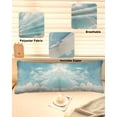 thumbnail image 2 of Blue Cloudy Sky Body Pillow Cover 20 x 60 Inch Decorative Pillow Cover Modern Vintage Nature Scenery Lumbar Pillowcase Seasonal Rectangle Cushion Case for Couch Sofa Bed Living Room, 2 of 7