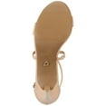 thumbnail image 5 of THALIA SODI Womens Beige Strappy Cushioned Darria Round Toe Stiletto Buckle Heeled Sandal 11 M, 5 of 5