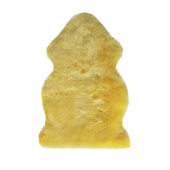 Natural Milan Sheepskin Single Rug | Canary | 2'x3'