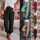 thumbnail image 2 of Ropa de mujer de primavera y verano, pantalones casuales cómodos de rayón de color sólido, moda europea y americana, 2 of 6