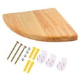 thumbnail image 6 of Luxshiny 1Set Small Wooden Corner Shelf Adhesive Floating Wall Mounted Storage Shelf Khaki, 6 of 8