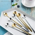 thumbnail image 1 of Flower Spoon Set, Stainless Steel Reusable Tea Scoops Stirring Spoon Coffee Spoon Mixing Spoon Sugar Dessert Cake Spoon Ice Cream Spoons Tableware for Tea Partie, Set of 4 - Style3, 1 of 5