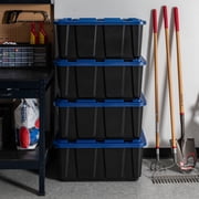 IRIS 27 Gal. Plastic Storage Bins with Lids, Latching Totes, Heavy Duty Containers 4Pk