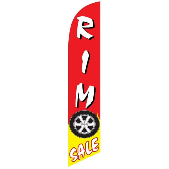 Rim Sale red/yellow Feather Banner Swooper Flag -No Wind Required- Replacement FLAG ONLY