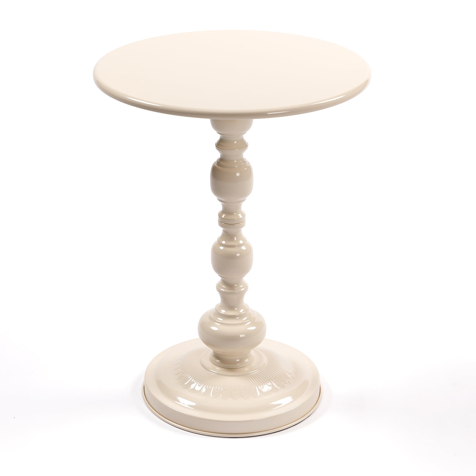 MAYEERTY Vintage Metal Coffee Table End Table, Round Side Table for Sofa Bedside Nightstand, Accent Table Decorative Small Space Living Room Bedroom