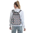 thumbnail image 5 of Yiaed Popcorn On Blue Lines Print Lightweight Backpack Travel Backpacks Hiking Daypack for Women Men, 5 of 5