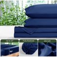 thumbnail image 2 of Rayon Derived from Bamboo Sheets Queen Set Cooling Sheets Piece Sheet Set Thread Count Sheet Deep Pocket Sheet Set Up to Super Soft Silky Smooth (Queen ), 2 of 7