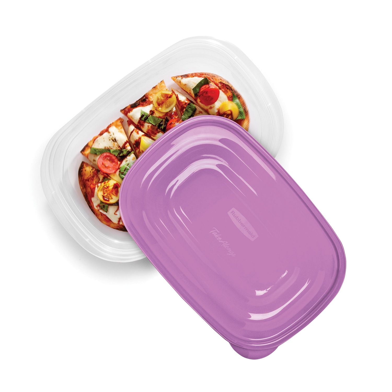 Rubbermaid TakeAlongs 950 ml (4 tasses) récipients de rangement rectangulaires pour les aliments, série spéciale violet orchidée, ensemble de 3