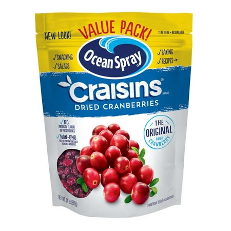 Ocean Spray Craisins Gluten-Free The Original Dried Cranberries Value Pack, 24 (Best Quality Dry Fruits)