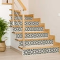 thumbnail image 4 of Mi Alma Vinyl Backsplash Decor - Black Flower Peel & Stick Tiles 6x6, 4 of 10