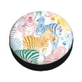 thumbnail image 3 of Gaeub Zebra Colourful 14-17in Tire Cover, Spare Tire Cover, for Camper Caravan, Trailer, Car, Truck, SUV, Jeep - 17 inch, 3 of 9