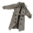 thumbnail image 4 of Gabardina elegante para figura de acción a escala 1/12, modelo a escala 1:12, doble botonadura, 6 pulgadas. Gris, 4 of 7