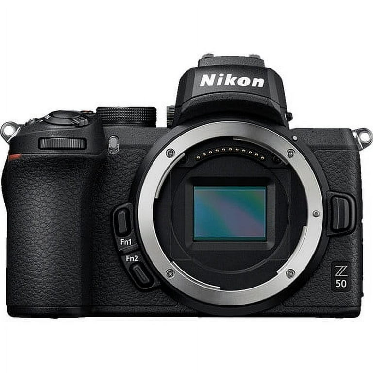 Nikon Z50 Mirrorless Camera with NIKKOR Z DX 16-50mm VR Lens + 2 Pack 32GB  SanDisk Card + Case + Tripod + ZeeTech Accessory Bundle