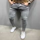 thumbnail image 3 of Jeans De Hombre Ajustados Casuales Elásticos De Color Liso, 3 of 5