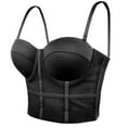 thumbnail image 2 of Ofreoo Women's Elastic Mesh Fishbone Corset Inside And Outside Wearing Suspenders Female Corset Waist, 2 of 7