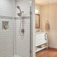 thumbnail image 3 of Akicon 2-in-1 Dual Shower Head, 6-Setting High Pressure Rain Shower Head with Handheld Spray, Round Showerhead with Adjustable Angle, Anti-Clog Nozzles for Bathroom, 2.5 GPM Flow Rate, 3 of 5