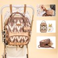 thumbnail image 3 of Wrangler Callie 3-Piece Diaper Bag Backpack Set with Pacifier Case and Bottle Bag, Brown, 3 of 8