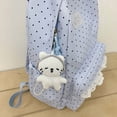 thumbnail image 2 of Sweet Polka Dot Backpacks Large Capacity Cute Lace Trim Backpack Soft Nylon Schoolbag Outdoor Travel Trip Backpack (Blue), 2 of 12