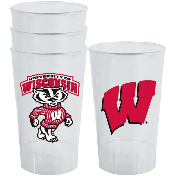 Wisconsin Badgers Plastic Tailgate Cups Set of 4