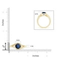 thumbnail image 4 of Angara Natural 1.6 Ct. Blue Sapphire Solitaire Ring in 14K Yellow Gold for Women (Ring Size: 11.5), 4 of 9