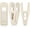 Beige-40pc, variant on Black 40pc Clothes Hanger Clips Organizer