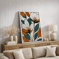 thumbnail image 4 of Framed Canvas Print Abstract Floral Wall Art Boho Botanical Decorative for Living Room Bedroom - 16"x24" WHITE, 4 of 8