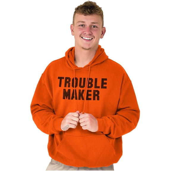 Trouble Maker Rebel College Party Unisex Plus Fleece Graphic Hoodie Brisco Brands 2X