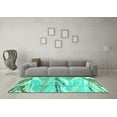 thumbnail image 3 of Ahgly Company Machine Washable Indoor Rectangle Abstract Turquoise Blue Modern Area Rugs, 2' x 4', 3 of 4