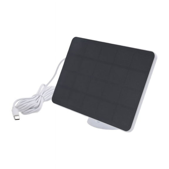 Waterproof 10W Solar Panel Charger for Home Security Camera Solar Cells Powered Charger with Charging Cable,White