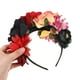 thumbnail image 2 of Diademas de flores rosas para Halloween, tocado para fiestas de Halloween, diadema única, 2 of 5