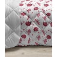 thumbnail image 3 of Ladybugs Down Alternative Comforter, Curving Flower Design Ladybugs and Retro Animals Theme Curlicue Swirls, Microfiber Quilt for All Season, 5 Sizes, Pale Green and Pink, by Ambesonne, 3 of 3