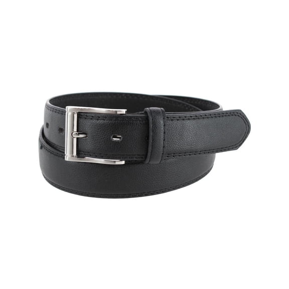 CTM 1.25 Inch Wide Leather Belt with Edge Detail (Men)
